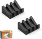 Self Draining Soap Dish Holder,Silicone Soap Dish,for Bathroom,Kitchen, Sponges，Can Extend Soap Life，Keep Soap Bars Dry and Easy Cleaning (Black,2-Pack)