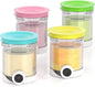 Creami Swirl Pints and Lids NC701 NC701C Compatible with Ninja Swirl CREAMi Ice Cream and Soft Serve Maker (NC700 Series), Food-grade & Dishwasher Safe, Creami Swirl Containers NC701, 4 Pack