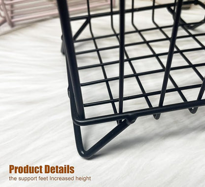 Coffee Pod Holders for Counter, K-Cup Holder, Metal Coffee Pod Basket, Espresso Pods Organizer, Coffee Station Accessories (Black)