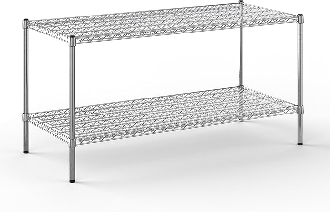 24" Deep x 54" Wide x 27" Height Wire Shelving Kit | 2-Tier | NSF Commercial Storage Rack Unit