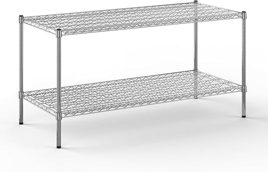 24" Deep x 54" Wide x 27" Height Wire Shelving Kit | 2-Tier | NSF Commercial Storage Rack Unit