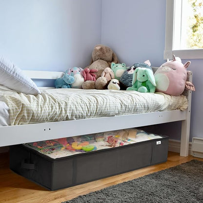 StorageExpert Closet Organizers and Storage - Maximize Space with Under Bed Storage Containers & Clothes Storage - Ideal Closet Organizer, Toy Storage Organizer & Underbed Storage (Black, 2 Pack)
