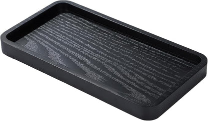 Wooden Bathroom Vanity Tray, 9.9" Small Bathroom Tray for Home Décor, Countertop Display, Jewelry Organizer, Candle Holder, Wooden Tray for Kitchen Counter，One-piece Red Oak Wood Cutting (9.9" x 5")
