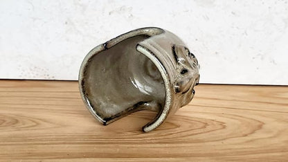 Fleur De Lis Sponge Holder for Sink White French Country Farmhouse Decor Compact Handmade Drain Rack (Bronze/Brown)