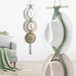 Yulejo Macrame Hat Hangers Racks Boho Cowboy Hats Holders Western Display Organizer Storage decor Back of Door for Wall(Sage Green,Three Hats Style)