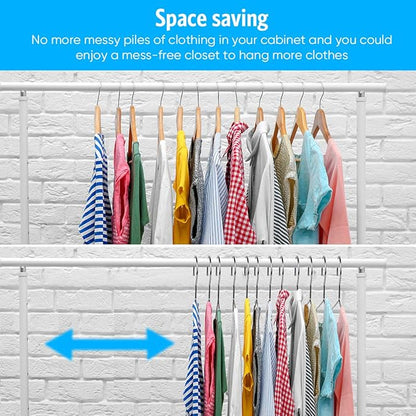 Fayleeko Stainless Steel Wire Hangers - 50 Pack Heavy Duty, Space Saving 16.5 inch Ultra Thin Coat Hangers