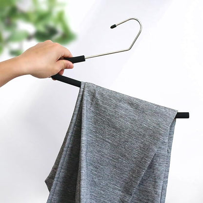 Open Ended Pants Coat Hangers, 20 Pack Non-Slip Foam Padded Pants Hangers, Space Saving Heavy Duty for Jeans, Trousers, Slacks