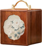 Wooden Jewelry Box for Women Walnut Wooden Jewelry Box with handle 4-Tier Jewelry Organizer for Rings, Necklaces