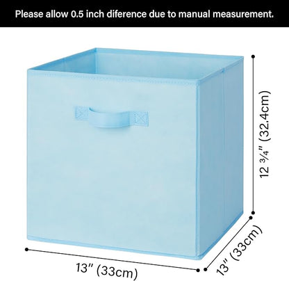 GRANNY SAYS 13 Inch Cube Storage Bins, Colorful Cube Storage Organizer, Fabric Storage Bins, Storage Cubes for Shelves, Closet, Toy Storage Bins for Kids Room, Play Room, Colour, 8-Pack