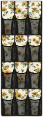 Sunflower Print Over The Door Shoe Organizer,Small Hanging Shoe Rack for Closet,Quick Dry Mesh Organizer Hanging for Pantry Bathroom Closet,Organizer for Bedroom Bathroom,Kitchen