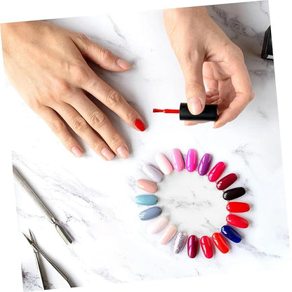 KESYOO 10pcs Clear Acrylic Nail Wheels, Nail Polish Palette for Art, Manicure Practice Display Chart, Transparent for Salon Use