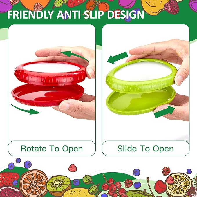 T-Raputa Avocado Saver and Onion Storage - Reusable refrigerator fruit storage containers - is the storage Apples, Tomatoes, Tomato,Garlic for Ideal(4 Set)