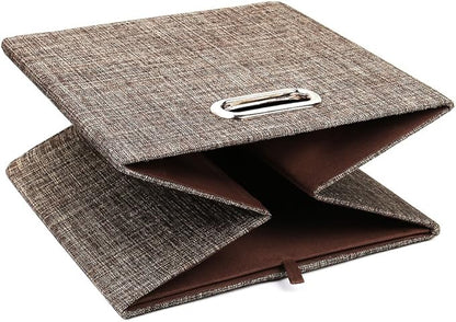 Posprica Storage Bins Cube Containers Boxes,Thick and Heavy Duty Fabric Drawers, 11×11 inch- Set of 4,Brown