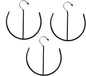 Multi-Purpose Semicircle Belt Hangers Tie,Scarf Ring Hanger,Non Slip Non Slip Organizer Hangers Hook Rack for Ties, Scarves, Shawls,Shoes - 3 Pack