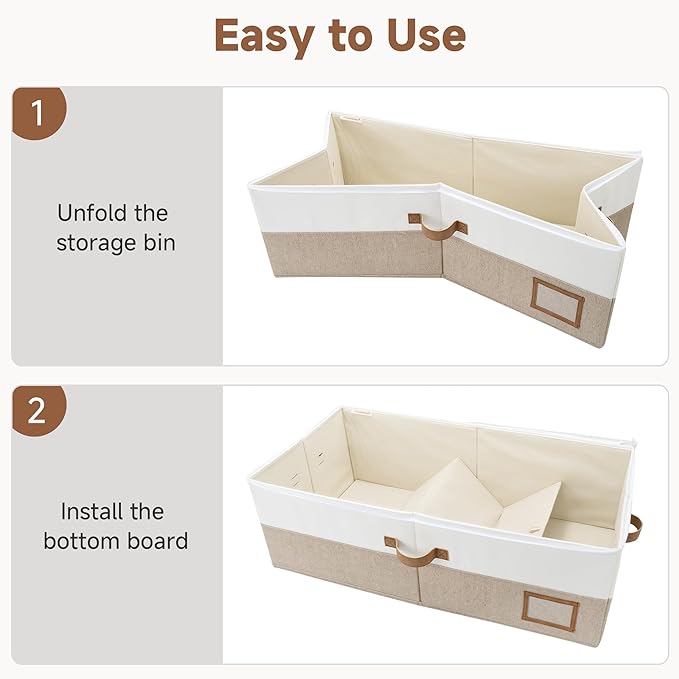 StorageWorks Under Bed Storage Bins, 10" Underbed Storage Containers with Clear Lid, Handles and Label Holder, 20.5 Gallon Storage Box for Clothes, Bedding, Blankets, Shoes, Baby Clothes, 2 Pack