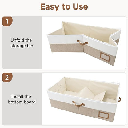 StorageWorks Under Bed Storage Bins, 10" Underbed Storage Containers with Clear Lid, Handles and Label Holder, 20.5 Gallon Storage Box for Clothes, Bedding, Blankets, Shoes, Baby Clothes, 2 Pack