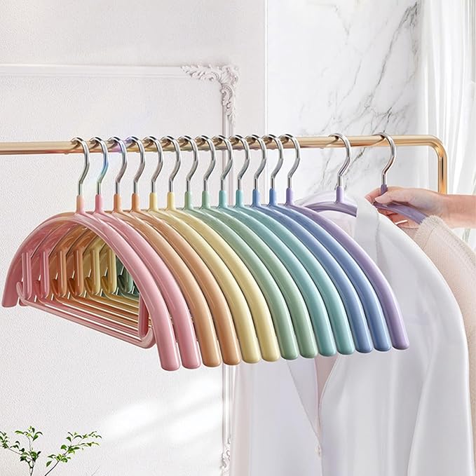 SLMT Sweater Hangers No Shoulder Bump Womens Coat Hanger Non Slip 14 Pack Heavy Duty Metal Clothes Hangers for Closet