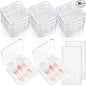 30pcs Press on Nail Storage Box with 60 Pcs Adhesive Double Sided Tape Acrylic Nail Display Boxes Artificial False Nail Box Organizer Fake Nail Case Transparent Nails Packaging Boxes for Nail Salon