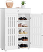 Topeakmart Shoe Storage Cabinet, 5 Tier Adjustable Shoes Organizer with Drawer, Freestanding Shoe Rack for Entryway, Foyer, Hallway