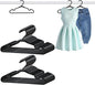 100 Pack Black Baby Hangers 12.91 Inch - Kids Non-Slip Clothes Hangers for Infant & Child, Durable Plastic Children's Hangers for Closet, Pants, Coats, Skirts
