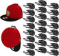 Niunuerga 24 Pack Adhesive Hat Hooks for Wall, Strong Hat Rack for Baseball Caps, Minimalist Hat Organizer Display for Home Decor, Hat Hold Hanger for Wall, Door, Closet, No Drilling (Black)