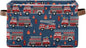 Fire Trucks Large Storage Basket Cube Storage Bin Canvas Fabric Organizer Handles Collapsible Decorative for Clothes Toys Bedroom