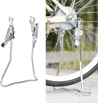 Colaxi Bike Parking Rack Steel Retro Design Bike Double Leg Stand Bicycle Rear Kickstand for Mountain Bikes Sports Adults