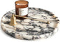 Calacatta Viola Marble Tray, Elegant Natural Stone, Round Marble Decorative Tray for Vanity, Bathroom, Kitchen and Home Decor, Premium Packaging, Large (11.5"), 5 lbs