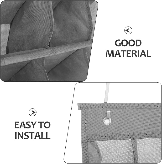 The Door Shoe Organizer Rack with 12 Grid Foldable Wall Mounted Shoe Storage Polyester for Closet and Narrow Hallways Space Saving