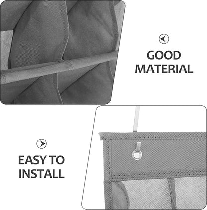 The Door Shoe Organizer Rack with 12 Grid Foldable Wall Mounted Shoe Storage Polyester for Closet and Narrow Hallways Space Saving