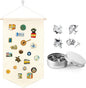 VitalCozy Pin Wall Display Banner with Butterfly Clutch Tie Tacks Enamel Pin Display Blank Canvas Display Metal Pin Backs Pin Organizer for Jewelry Lapels Badges Buttons Collection (Beige)