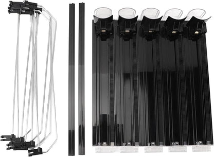 5pcs Fridge Drink Dispenser, Automatic Pusher Glide Self Pushing Soda Can Dispenser Water Bottle Drink Dispenser for Kitchen (Black)