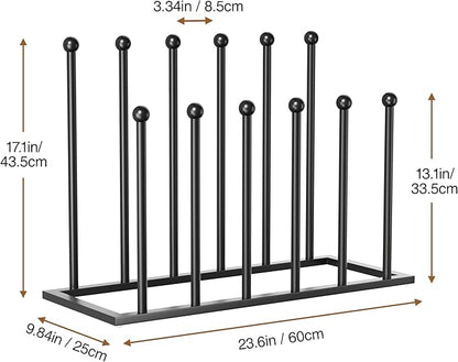 pickpiff Boot Rack Organizer Tall Boots - Black Boot Storage Organizer Tall Boots for Closet, Entryway, Garage, Porch, Free Standing Shoe Racks for 6 Pairs