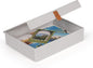 Flenpptly Decorative Photo Storage Box, Photo Boxes Storage with Lids Keepsake Box to Store Pictures, Envelope, Scrapbook Supplies Comes with Business Card Frame to Mark (Small)