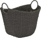 Household Essentials Paper Rope Basket with Handles, Natural Woven Woven Storage Basket, Great for Decoration or Organization