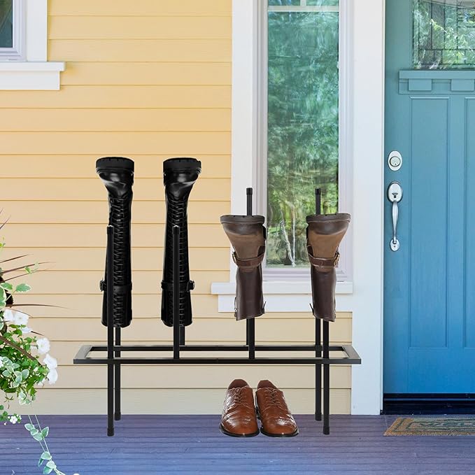 Boot Rack Shoe Cabinet Metal Shoe Rack for Closet Shoe Organizer for Closet for 4 Pairs Free Standing Shoe Racks Shoe Cabinet Storage for Entryway Bedroom, Patio Outdoor, Hallway large Boot Tray