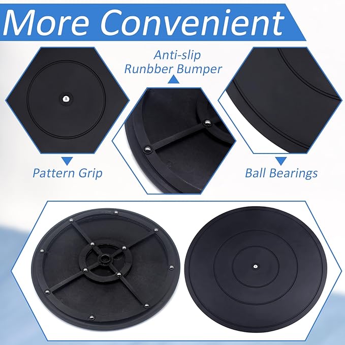 16 inch Turntable Rotating Caster Spinner Non Skid Lazy Susan Heavy Duty 360˚ Rotating Swivel Stand for Model Base/Potted Plants/TV/Monitors/Craft Paintings (1 PCS)