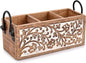 Mango Wood Utensil Drawer Organizer, Silverware Tray Organizer, Kitchen Drawer Organizer for Flatware Cutlery (11" x 4" x 4.5")
