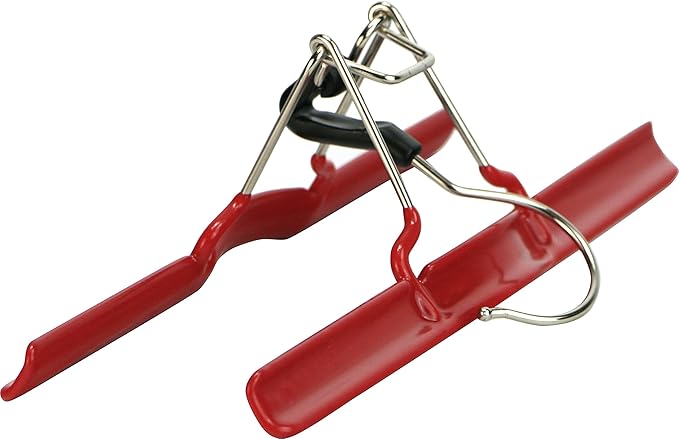 Mawa by Reston Lloyd Non-Slip Space-Saving Clothes Hanger with Clamp for Pants and Skirts, Style M/26, 1-Piece,Red