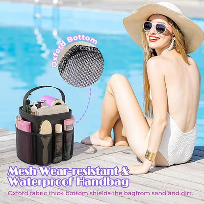 Mesh Shower Caddy Portable with 8 Upgraded Deeper Pockets,Hanging Caddy Dorm Basket, Quick Dry Shower Bag