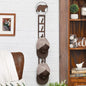 BLACK FOREST DECOR Rustic Metal Wall Cap Holder with Bear Design - Lodge Hat & Cap Rack