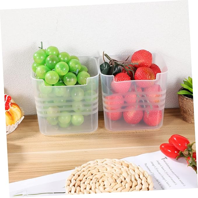 PRETYZOOM 2pcs Beverage Organizer Holder Storage Boxes for Refrigerator Containers for Organizing
