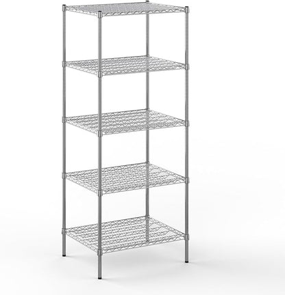 24" Deep x 30" Wide x 74" Height Wire Shelving Kit | 5-Tier | NSF Commercial Storage Rack Unit