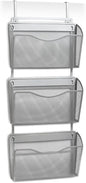 Zeller 17755 Wall/Door Magazine Rack, mesh, 35,5 x 9 x 85,5 cm