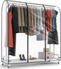Clear Garment Rack Cover 59" L x 20" W x 60" H, Clothes Rack Cover with Reinforced Double Zippers, Waterproof PEVA Dustproof Protection – Cover Only, Rack Not Included