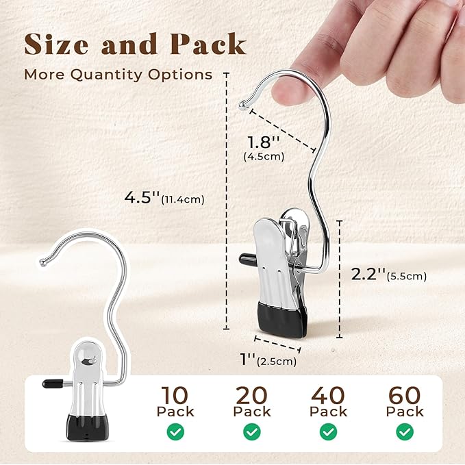 HOUSE DAY Tank Top Hanger 2 Pack and Yoga Pant Hangers with 20 Clips, Legging Organizer Space Saving Hangers Holding 20 Yoga Pants+16 Bras for Hat Camisoles Shorts, Black
