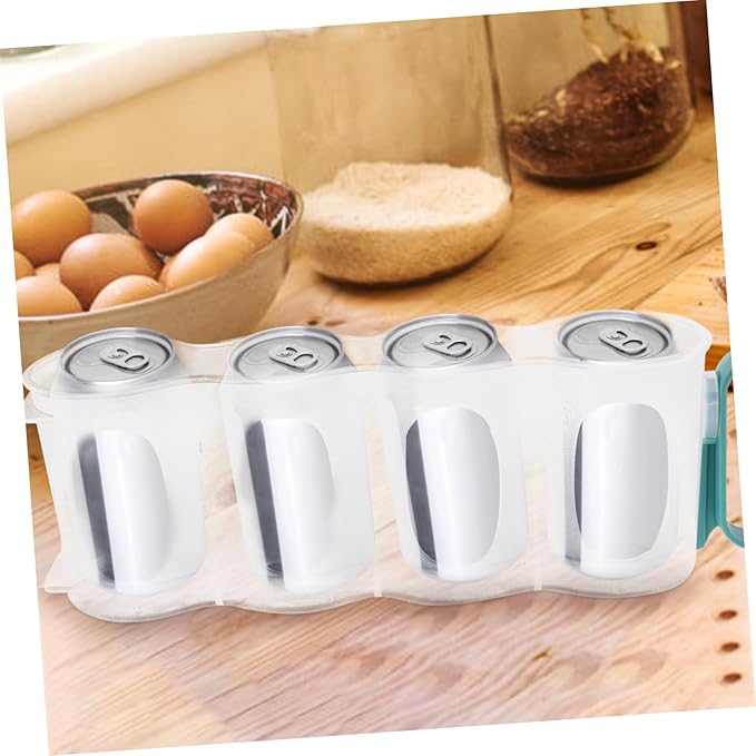 Soda Can Organizer for Refrigerator Stackable Beverage Dispenser Storage Bin for Cans Efficient Space Saver for Kitchen and Bar Use Easy