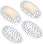 4 Pcs Plastic Soap Holder Soap Dish Bar Saver Tray with Holes Sponge Holder for Kitchen Bathroom Shower Counter, 4.5 x 3 x 0.7 Inches (Clear)