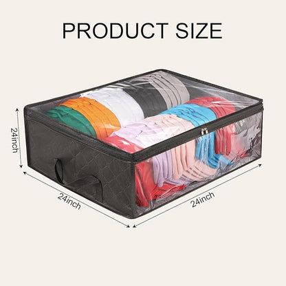 2 Pcs Hat Organizer for Baseball Cap, Hat Storage Bags with Carry Handles Hat Holder Rack for Closet Travel Hat Organizer
