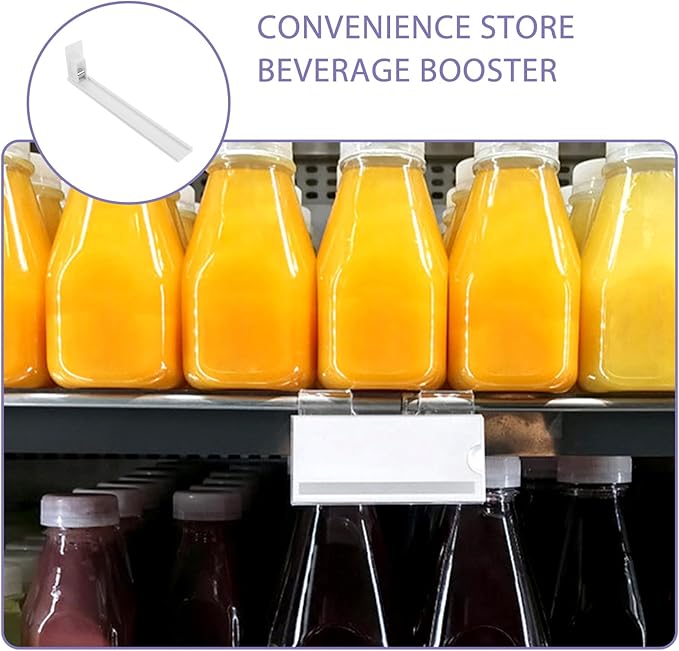 FRCOLOR Drink Organizer for Fridge Automatic Can Dispenser Pusher White Plastic Beverage Storage for Retail Stores and Home Refrigerators